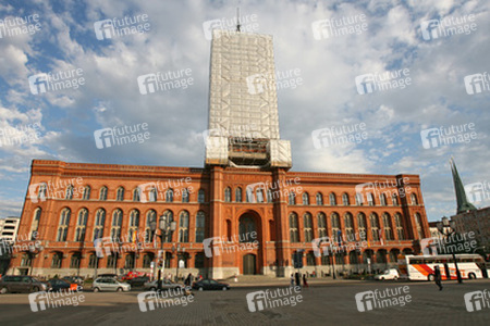 Rotes Rathaus während der Restaurierung