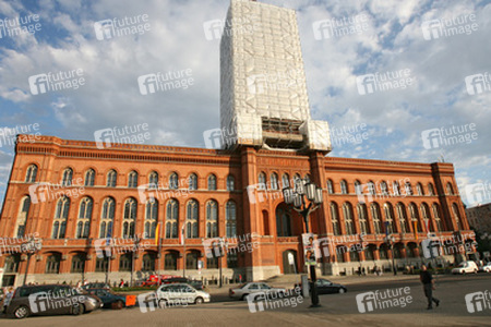 Rotes Rathaus während der Restaurierung