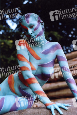 Blau mit Streifen / Blue with Stripes