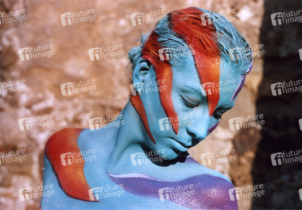 Blau mit Streifen / Blue with Stripes