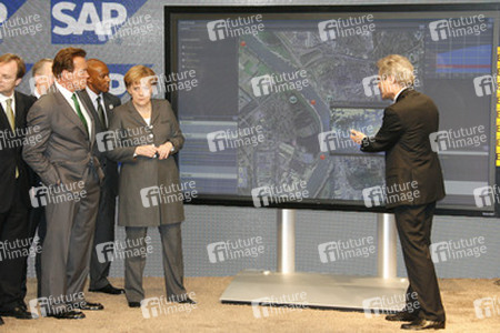 Angela Merkel, Arnold Schwarzenegger, Henning Kagermann