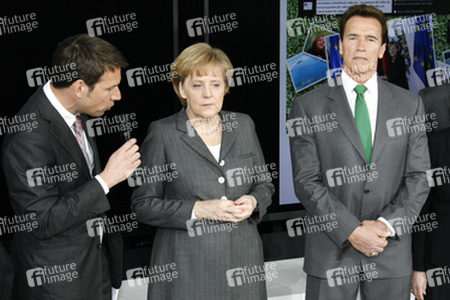 René Obermann, Angela Merkel, Arnold Schwarzenegger