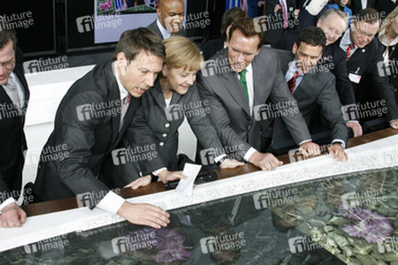 René Obermann, Angela Merkel, Arnold Schwarzenegger