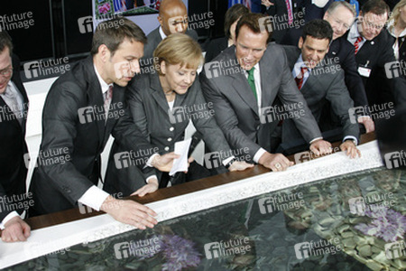 René Obermann, Angela Merkel, Arnold Schwarzenegger