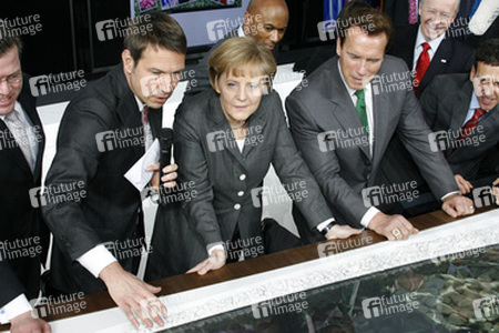 René Obermann, Angela Merkel, Arnold Schwarzenegger
