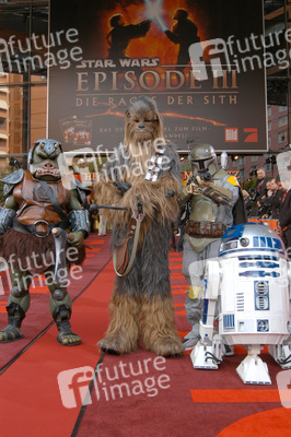 Gamorreaner, Wookie Chewbacca, Boba Fett, R2D2