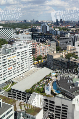 Blick von der Panorama-Etage im 20. Stock des Europa-Centers