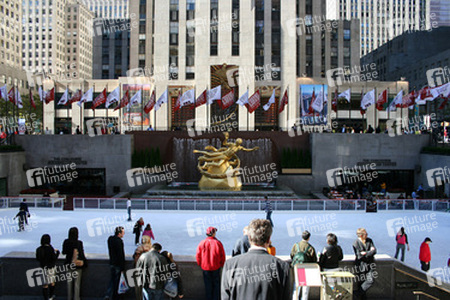 Eislaufbahn vor dem Rockefeller Center
