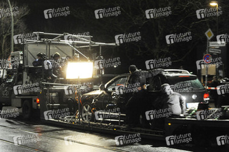 Nachtdreh zum Thriller 'Unknown Identity'