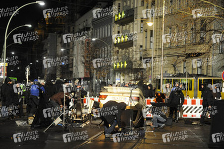 Nachtdreh zum Thriller 'Unknown Identity'