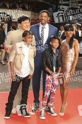 Jackie Chan, Jaden Smith, Will Smith, Willow Smith, Jada Pinkett Smith