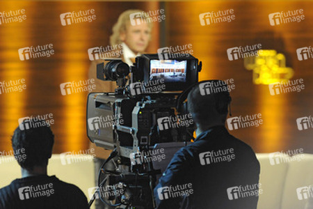 Kameramann filmt Thomas Gottschalk