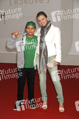 Anne-Sophie Briest mit Sohn Jahmar