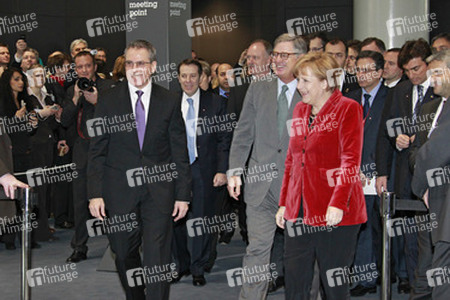 Martin Jetter, Samuel Palmisano, Angela Merkel