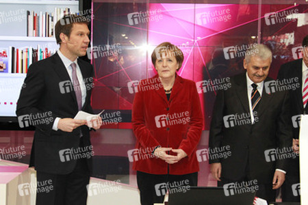 René Obermann, Angela Merkel, Binali Yildirim