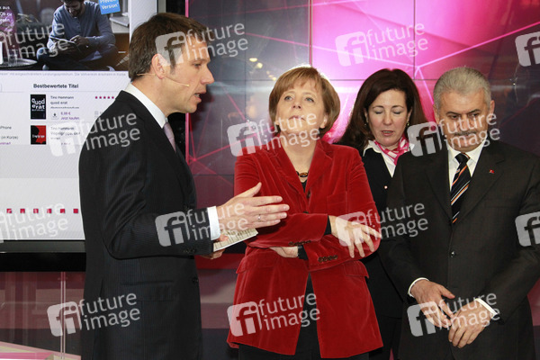 René Obermann, Angela Merkel, Binali Yildirim