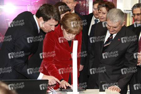 René Obermann, Angela Merkel, Binali Yildirim