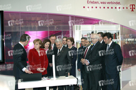 René Obermann, Angela Merkel, Binali Yildirim