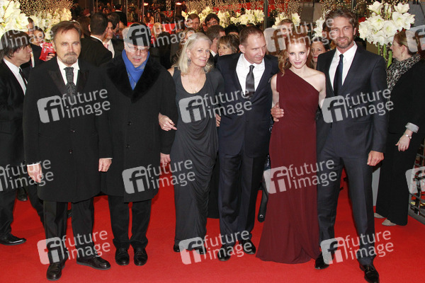 Franco Nero, Dieter Kosslick, Vanessa Redgrave, Ralph Fiennes, Jessica Castain, Gerard Butler