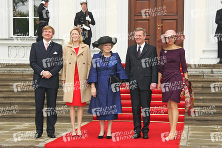 Willem-Alexander von Oranien-Nassau, Bettina Wulff, Königin Beatrix, Christian Wulff, Maxima Zorreguieta