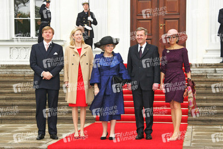 Willem-Alexander von Oranien-Nassau, Bettina Wulff, Königin Beatrix, Christian Wulff, Maxima Zorreguieta