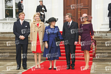 Willem-Alexander von Oranien-Nassau, Bettina Wulff, Königin Beatrix, Christian Wulff, Maxima Zorreguieta