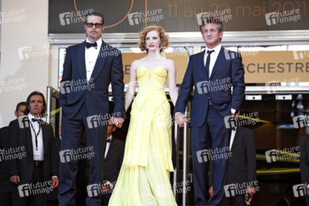Brad Pitt, Jessica Chastain, Sean Penn