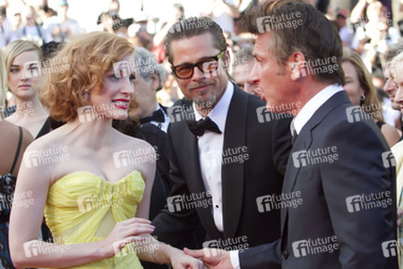Jessica Chastain, Brad Pitt, Sean Penn