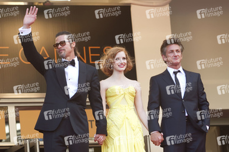 Brad Pitt, Jessica Chastain, Sean Penn