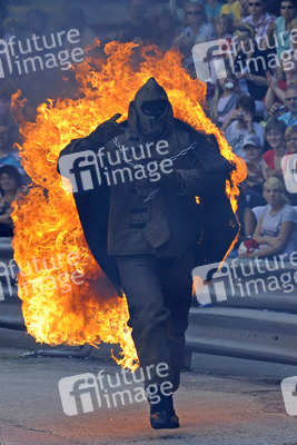 Die Stuntshow im Vulkan