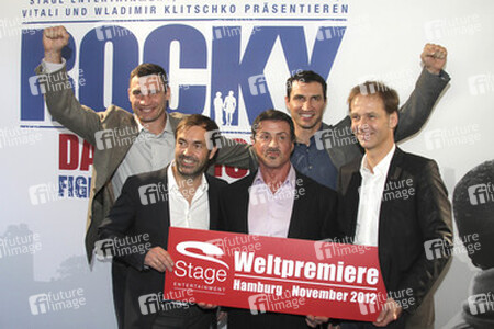 Vitali Klitschko, Michael Hildebrandt, Sylvester Stallone, Wladimir Klitschko, Johannes Mock-O'Hara
