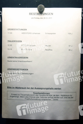 Bestattungs-Aushang