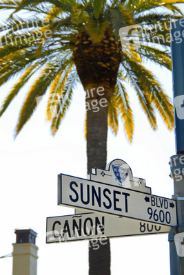 Sunset Boulevard Straßenschild