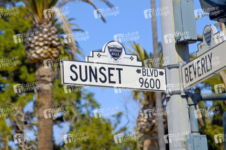 Sunset Boulevard Straßenschild
