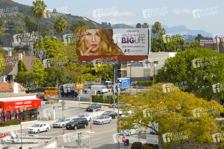 Werbeplakat am Sunset Boulevard