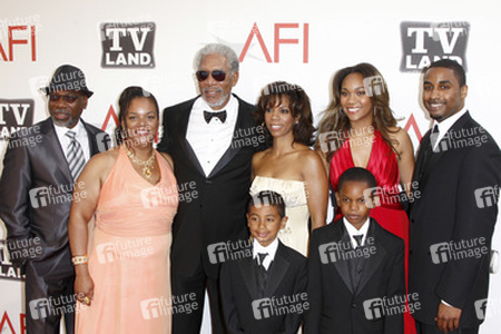 Morgan Freeman mit Familie