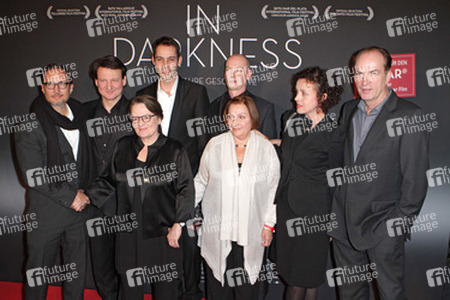 Benno Fürmann, Robert Wieckiewicz, Agnieszka Holland, Krystyna Chige, Maria Schrader, Herbert Knaup und das Team von 'In Darkness'