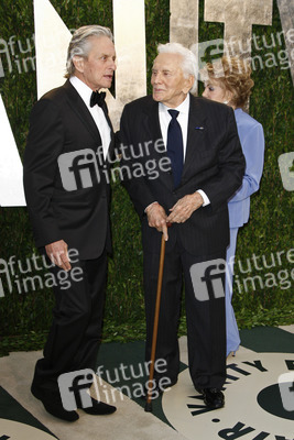 Michael Douglas, Kirk Douglas mit Gattin Anne Buydens