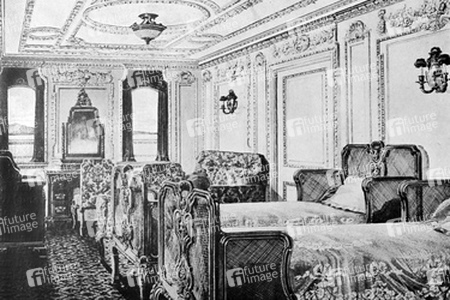 Schlafzimmer einer Suite auf der Titanic