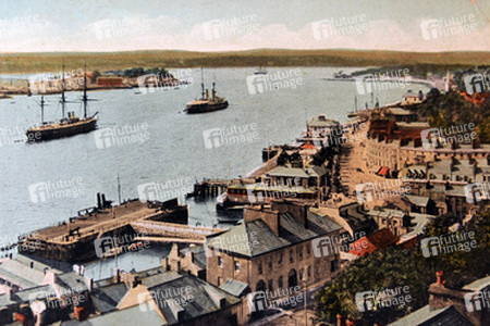 White Star Pier in Queenstown, der letzte Hafen, in der die Titanic ankerte