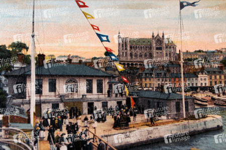 White Star Pier in Queenstown, der letzte Hafen, in der die Titanic ankerte