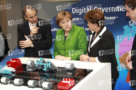 Karl-Heinz Streibich, Angela Merkel, Dilma Rousseff