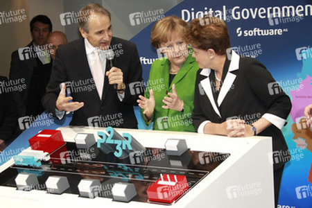 Karl-Heinz Streibich, Angela Merkel, Dilma Rousseff