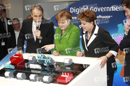 Karl-Heinz Streibich, Angela Merkel, Dilma Rousseff