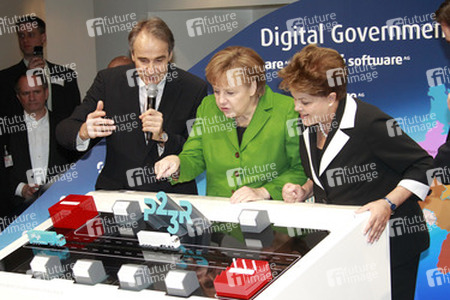 Karl-Heinz Streibich, Angela Merkel, Dilma Rousseff