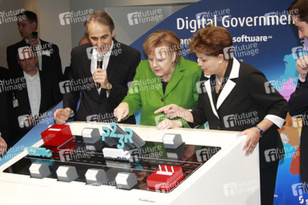 Karl-Heinz Streibich, Angela Merkel, Dilma Rousseff