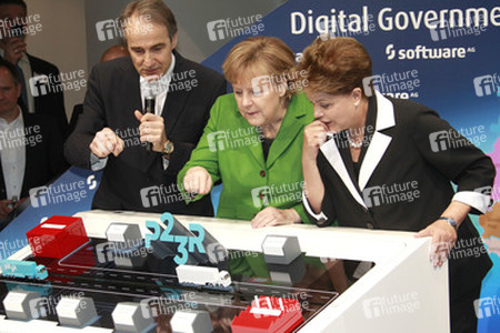 Karl-Heinz Streibich, Angela Merkel, Dilma Rousseff