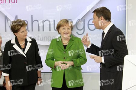 Dilma Rousseff, Angela Merkel, René Obermann
