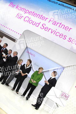 Dilma Rousseff, Angela Merkel, René Obermann