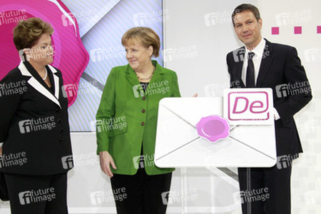 Dilma Rousseff, Angela Merkel, René Obermann